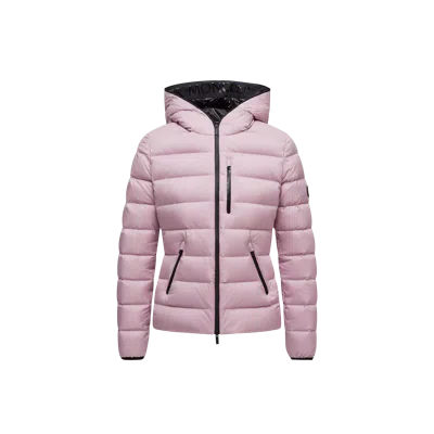 Moncler Herbe Hooded Short Down Jacket, Women, Pink, Size: 3 In Pink