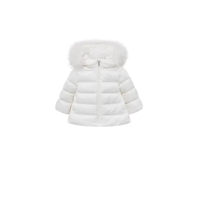 Moncler Doudoune À Capuche En Matière Synthétique Obie In White