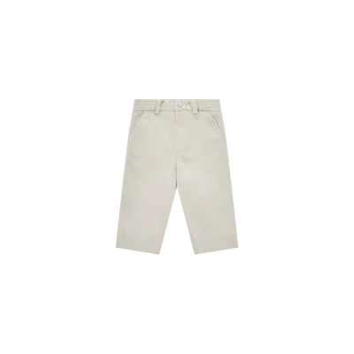 Moncler Pantalon En Gabardine De Coton In White
