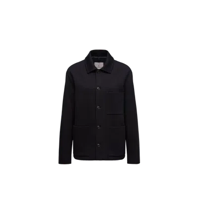 Moncler Cabalian Giubbotto Cotton-blend Overshirt In Black