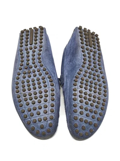 Pre-owned Louis Vuitton 2024 Suede Loafers In Blue