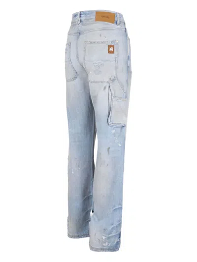 Amiri Paint-splatter Carpenter Jeans In Blue