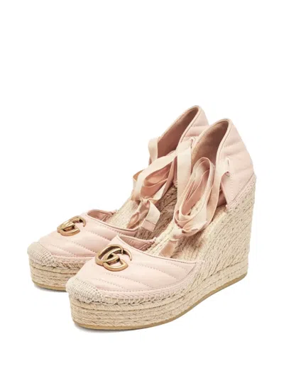 Pre-owned Gucci 2024 150mm Gg Marmont Espadrilles