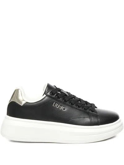 Liu •jo Logo-detail Platform Sneakers In Black