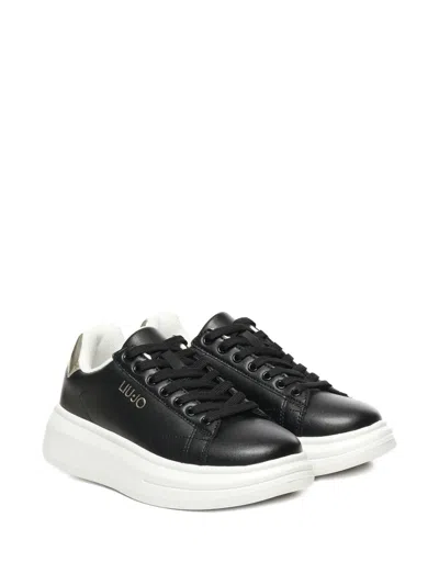 Liu •jo Logo-detail Platform Sneakers In Black