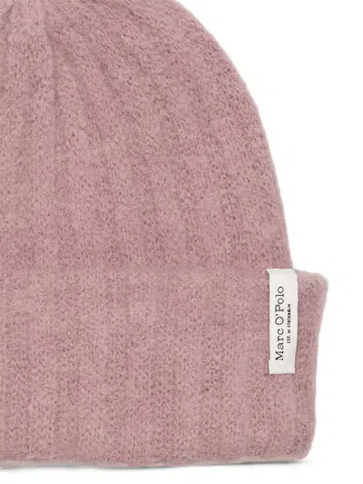 Marc O'polo Ribbed-knit Beanie In Pink