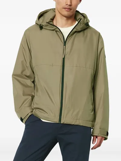 Marc O'polo Hooded Zip-up Jacket In Green