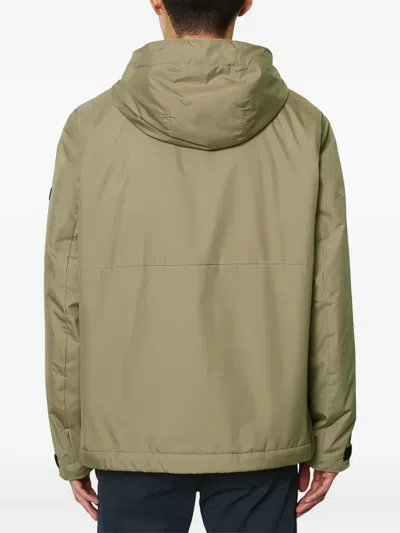 Marc O'polo Hooded Zip-up Jacket In Green