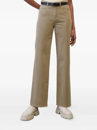 Marc O'polo Wide-leg Utility Trousers In Brown