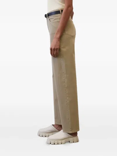 Marc O'polo Wide-leg Utility Trousers In Brown