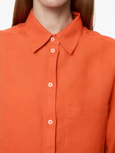 Marc O'polo Button-up Long-sleeve Shirt In Orange