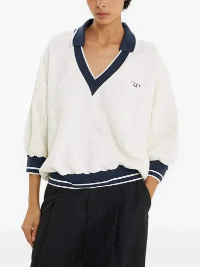 1989 Studio Jp V-neck Polo T-shirt In White