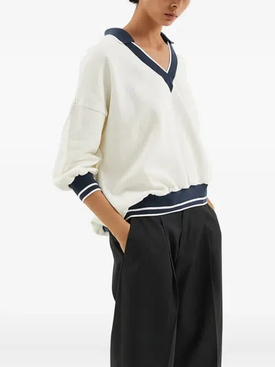1989 Studio Jp V-neck Polo T-shirt In White