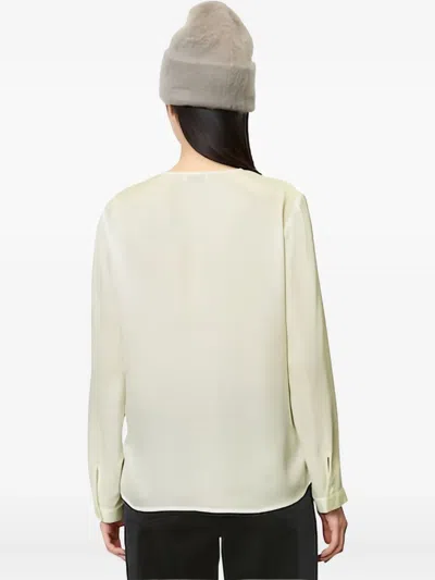 Marc O'polo Pleated Collar Long-sleeve Blouse In Neutral