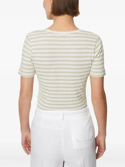 Marc O'polo V-neck Striped T-shirt In Multi