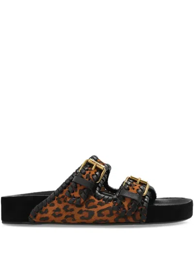 Isabel Marant Leopard Print Leather Sandals