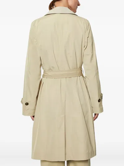 Marc O'polo Double-breasted Belted Trench Coat In Neutral