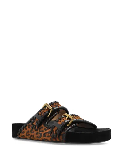 Isabel Marant Leopard Print Leather Sandals