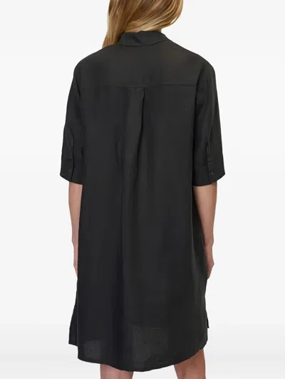 Marc O'polo Button-down Short-sleeve Dress In Black