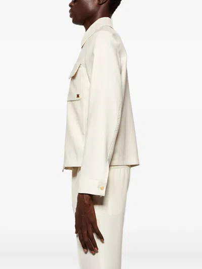 Amiri Flap-pocket Zip-front Jacket In White