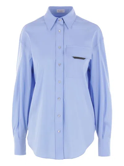 Brunello Cucinelli Shirt In Blue