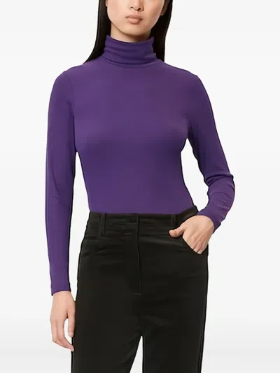 Marc O'polo Turtleneck Long-sleeves Top In Purple