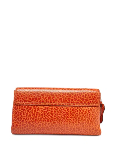 Pre-owned Marc Jacobs Vintage  Flap Lock Clutch Bag In Orange