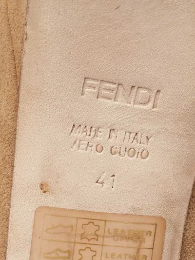 Pre-owned Fendi 110mm Suede Platform Sandals