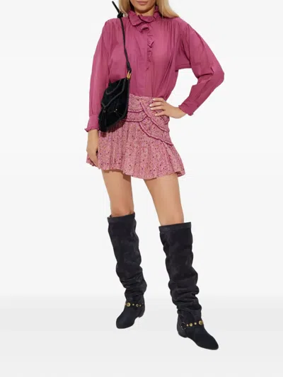 Isabel Marant Étoile Ceola Ruffled Printed Mini Skirt