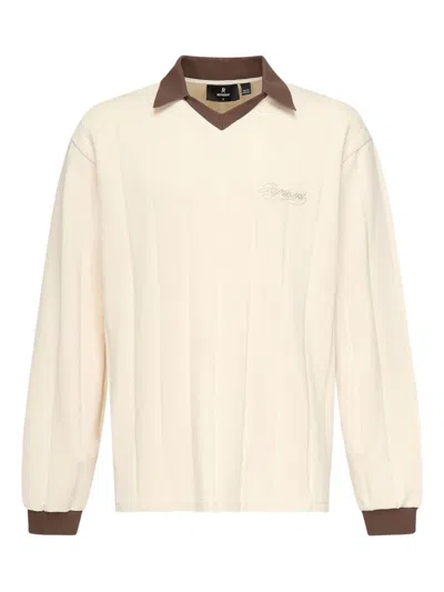 Represent Off-white Retro Football Long Sleeve Polo In Neutral