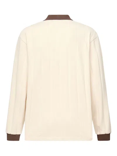 Represent Off-white Retro Football Long Sleeve Polo In Neutral
