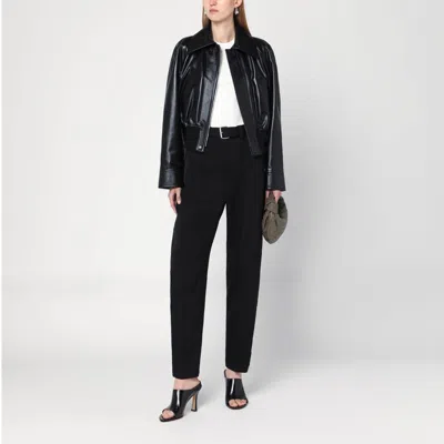 Bottega Veneta Black Leather Jacket