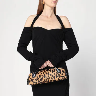 Alaïa Pochette Le Teckel In Leopard Print Calfskin