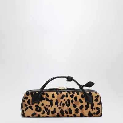 Alaïa Pochette Le Teckel In Leopard Print Calfskin