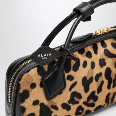 Alaïa Pochette Le Teckel In Leopard Print Calfskin