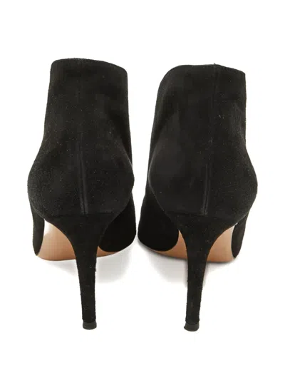 Pre-owned Gianvito Rossi  85mm Suede Peep-toe Boots