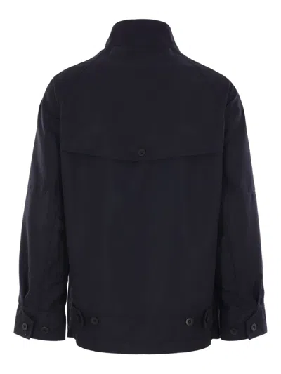 Junya Watanabe Embroidered Zip-front Coat In Blue