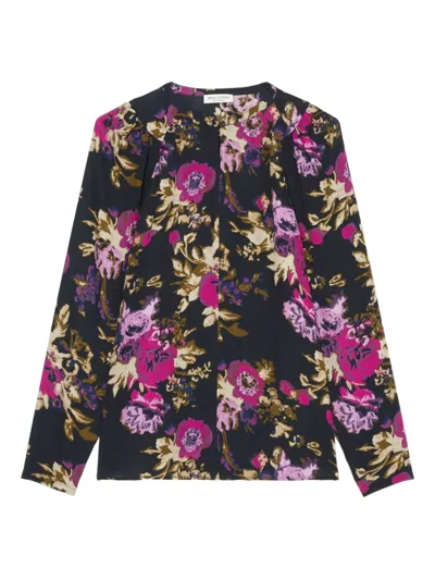 Marc O'polo Floral-print Long-sleeve Blouse In Multi