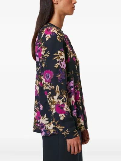 Marc O'polo Floral-print Long-sleeve Blouse In Multi