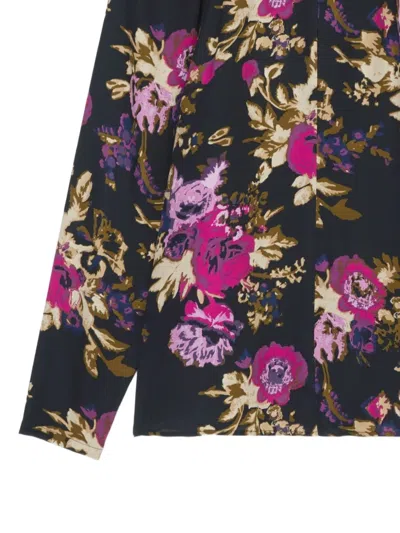 Marc O'polo Floral-print Long-sleeve Blouse In Multi
