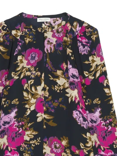 Marc O'polo Floral-print Long-sleeve Blouse In Multi