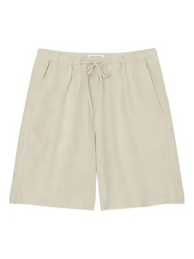 Marc O'polo Drawstring-waist Linen Shorts In Neutral