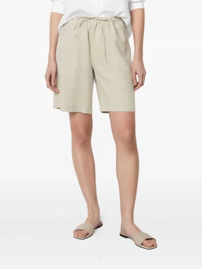Marc O'polo Drawstring-waist Linen Shorts In Neutral