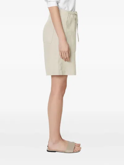 Marc O'polo Drawstring-waist Linen Shorts In Neutral