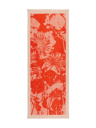 Marc O'polo Floral-print Scarf In Red