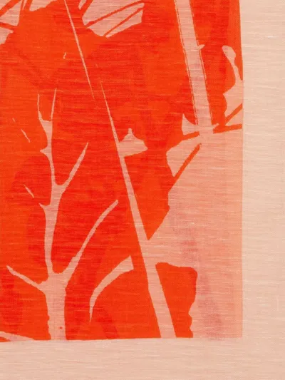 Marc O'polo Floral-print Scarf In Red