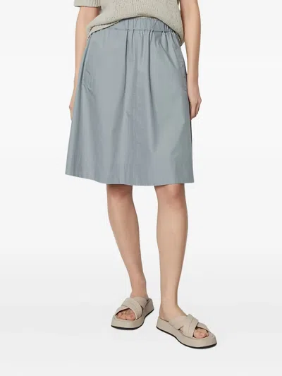 Marc O'polo Elasticated-waistband Mini Skirt In Gray