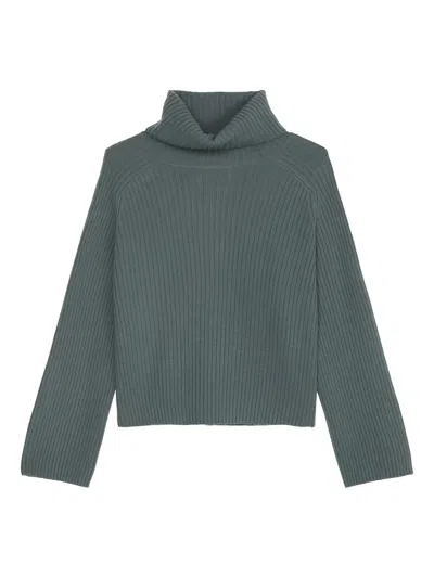 Marc O'polo Ribbed Turtleneck Sweater In Green