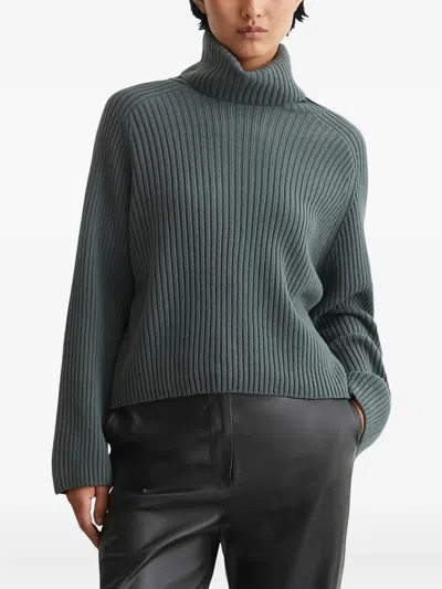Marc O'polo Ribbed Turtleneck Sweater In Green