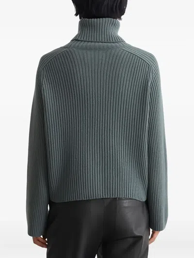 Marc O'polo Ribbed Turtleneck Sweater In Green